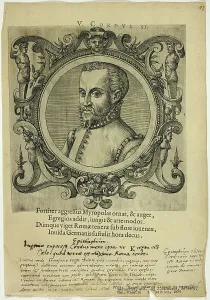 Portrait of V. Cordus, published 1574. Creators: Unknown, Johannes Sambucus