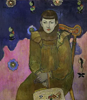 Paul Eugéne Henri 1848 1903 Prints: Portrait of Vaiite (Jeanne) Goupil, 1896. Artist: Gauguin, Paul Eugene Henri (1848-1903)