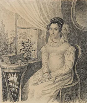 Portrait of Varvara Alexandrovna Korsakova, Early 1820s. Creator: Hampeln, Carl