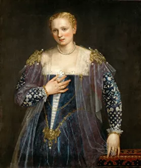 Fashion Accessories Collection: Portrait of a Venetian woman (La Bella Nani), c. 1560. Creator: Veronese