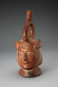 Andean Prints: Portrait Vessel with Feline Headdress [Head of Feline is Missing], 100 B. C. / A. D. 500