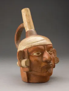 Portrait Vessel of a Ruler with Face Paint and Large Earflares, 100 B.C./A.D. 500 Portrait Vessel of a Ruler with Face Paint and Large Earflares, 100 B.C./A.D. 500