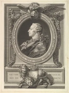 Auguste De Saint Aubin Prints: Portrait of Victor Amadeus III, King of Sardinia, 1777. Creator: Augustin de Saint-Aubin