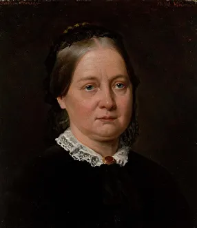 Lappet Prints: Portrait of Victoria Aberg, 1880. Creator: Bertha Froriep