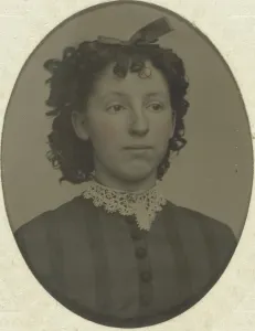 Ferrotype Prints: Portrait of Viola Mead, 1860 / 99. Creator: C. W. Mitchell