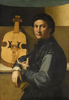 Paolo Gallery: Portrait of a viola player. Artist: Zacchia, Paolo, the Elder (1490-1561)