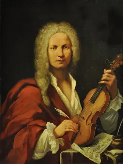 Portrait of a violinist (Antonio Vivaldi?), c1723. Creator: Anonymous