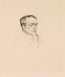 Czechia Prints: Portrait of the violinist Bronislaw Huberman (1882-1947)