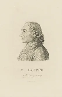 Portrait of the violinist and composer Giuseppe Tartini (1692-1770), 1815. Creator: Riedel