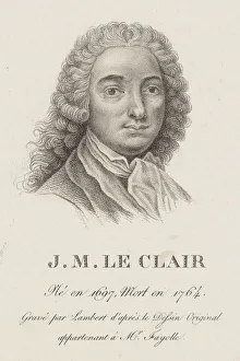 Lambert Prints: Portrait of the violinist and composer Jean-Marie Leclair (1697-1764). Creator: Lambert