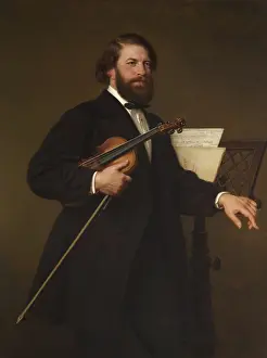 Portrait of the violinist and composer Joseph Joachim (1831-1907), 1870. Creator: Bendemann, Eduard (1811-1889)