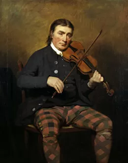 Violinist Gallery: Portrait of the Violinist and composer Niel Gow (1727-1807), 1787