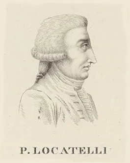 Lambert Prints: Portrait of the violinist and composer Pietro Antonio Locatelli (1695-1764)