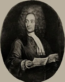 Private Collectionbaroque Prints: Portrait of the violinist and composer Tomaso Albinoni (1671-1751). Creator: Anonymous