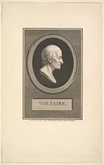 Augustin De Gallery: Portrait of Voltaire, 1801. Creator: Augustin de Saint-Aubin