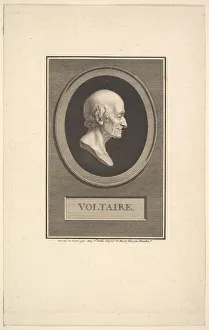 Enlightenment Prints: Portrait of Voltaire, 1801. Creator: Augustin de Saint-Aubin