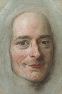 Enlightenment Prints: Portrait of Voltaire, c1740. Creator: Maurice-Quentin de La Tour