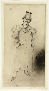 Whistler J Mcneill Prints: Portrait of Whistler, 1881. Creator: Carlo Pellegrini