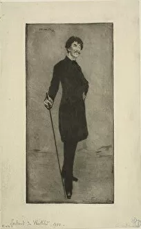 Cane Gallery: Portrait of Whistler, c. 1888. Creator: Henri-Charles Guerard