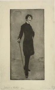 Whistler J Mcneill Prints: Portrait of Whistler, c. 1888. Creator: Henri-Charles Guerard