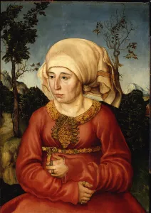 Cranach Prints: Portrait of the Wife of Dr. Johann Stephan Reuss, 1503