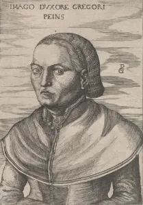 Hairnet Prints: Portrait of the Wife of Georg Pencz (Imago D uxore Gregori Peins). Creator: Unknown