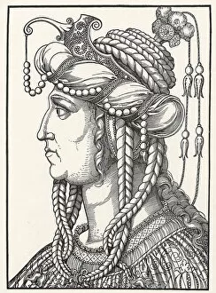 Portrait of wife of Suleiman the Magnificent. Artist: Schoen, Erhard (1491-1592)