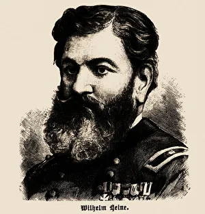 Heine Prints: Portrait of Wilhelm Heine (1827-1885), 1886. Creator: Anonymous