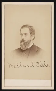 Librarian Prints: Portrait of Willard Fiske (1831-1904), Circa 1870s. Creator: Purdy & Frear