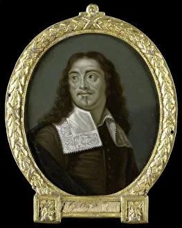 Panpoeticon Batavum Prints: Portrait of Willem Ogier, Dramatic Poet in Antwerp, 1700-1732. Creator: Arnoud van Halen