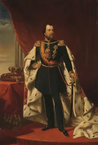 Pieneman Nicolaas Prints: Portrait of William III, King of the Netherlands, 1856. Creator: Nicolaas Pieneman