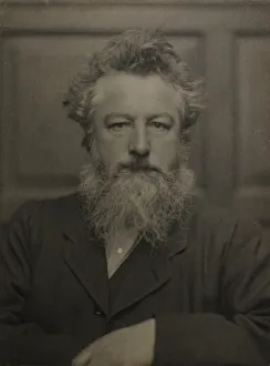Portrait of William Morris (1834-1896), c. 1886. Creator: Anonymous