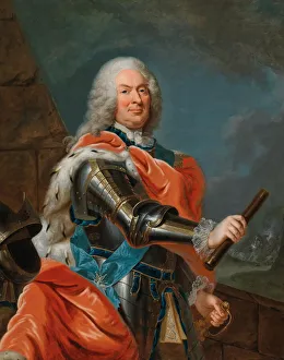 Johann Heinrich Prints: Portrait of William VIII, Landgrave of Hesse-Kassel (1682-1760)