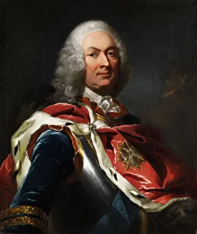 Johann Heinrich Prints: Portrait of William VIII, Landgrave of Hesse-Kassel (1682-1760)