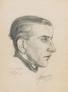 Designer Prints: Portrait of Wim van Hooff, 1944-1945. Creator: Piet Jansen