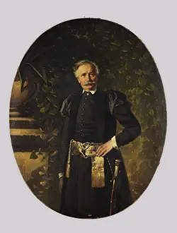 Belt Prints: Portrait of Wincenty Pol, 1862. Creator: Aleksander Raczynski