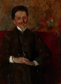 Starched Collar Prints: Portrait of Wladyslaw Chmielarczyk, 1907. Creator: Olga Boznanska