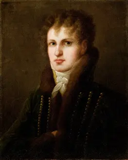 Josef Prints: Portrait of Wlodzimierz Potocki, 1812. Creator: Jozef Brodowski