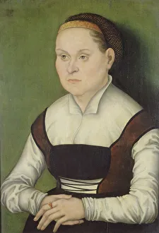 Tableau Prints: Portrait of a woman, between 1514 and 1537. Creator: Hans Cranach