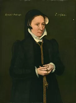 Neck Ruff Gallery: Portrait of a Woman, 1562. Creator: Unknown