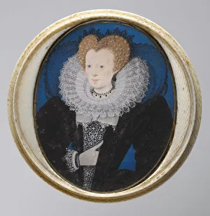 Nicholas Hilliard Prints: Portrait of a Woman, 1590s. Creator: Nicholas Hilliard (British, c. 1547-1619), studio of