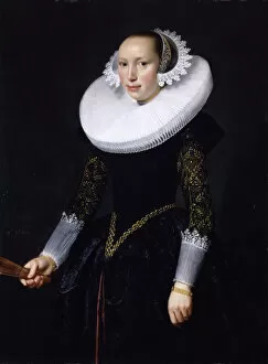 Head Dress Collection: Portrait of a Woman, 1630. Creator: Nicolaes Eliasz Pickenoy
