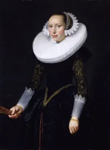 Neck Ruff Prints: Portrait of a Woman, 1630. Creator: Nicolaes Eliasz Pickenoy