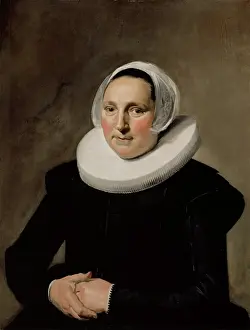 Oak Panel Prints: Portrait of a Woman, 1634. Creator: Frans Hals