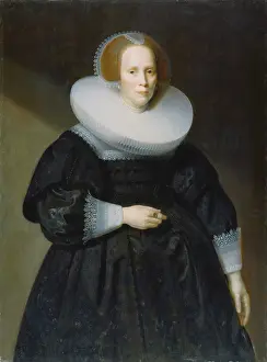 Neck Ruff Prints: Portrait of a Woman, 1636. Creator: Samuel Hoffmann