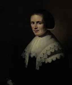 Hendrick Cornelisz Van Vliet Prints: Portrait of a Woman, 1641. Creator: Hendrik Cornelisz. van Vliet