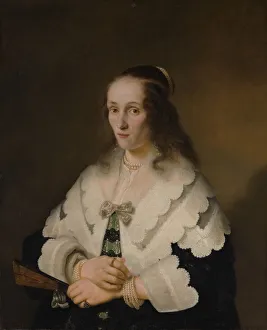 Pearl Necklace Collection: Portrait of a Woman, 1642. Creator: Ferdinand Bol