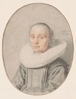 Lappet Prints: A Portrait of a Woman, 1650. Creator: Jan de Bray
