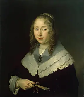 Hand Held Prints: Portrait of a Woman, 1659. Creator: Govaert Flinck