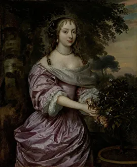 Oil Paint Paint Prints: Portrait of a Woman, 1660s. Creator: Jan Mytens